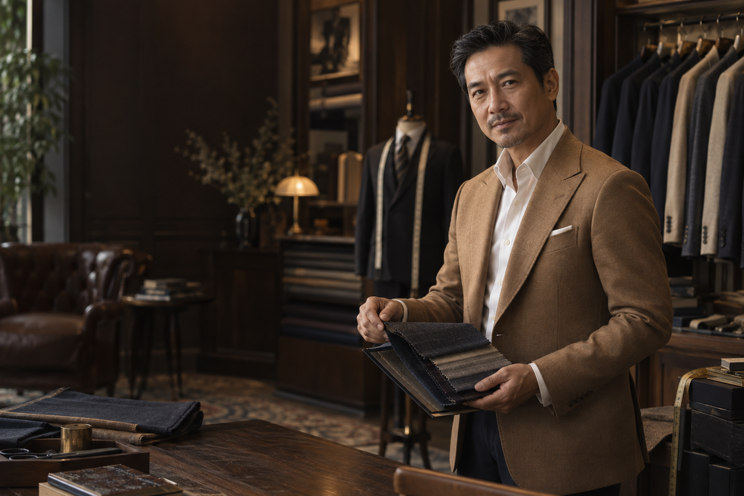 Không gian và trang phục may đo tại Alpha Tailor