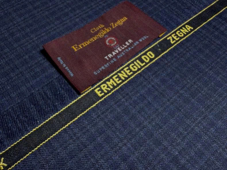 Fabric swatch Dark Navy Pinstripe